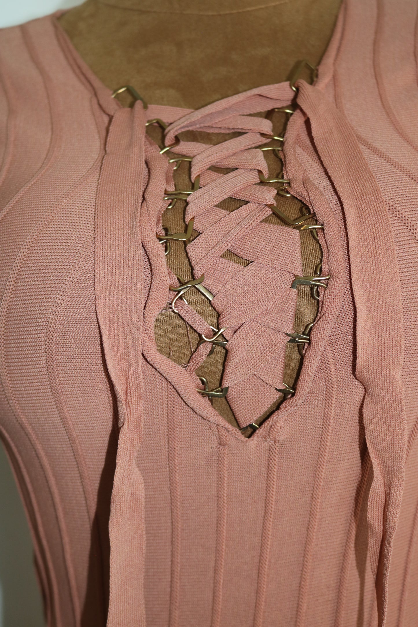 For Love & Lemons pink knot dress