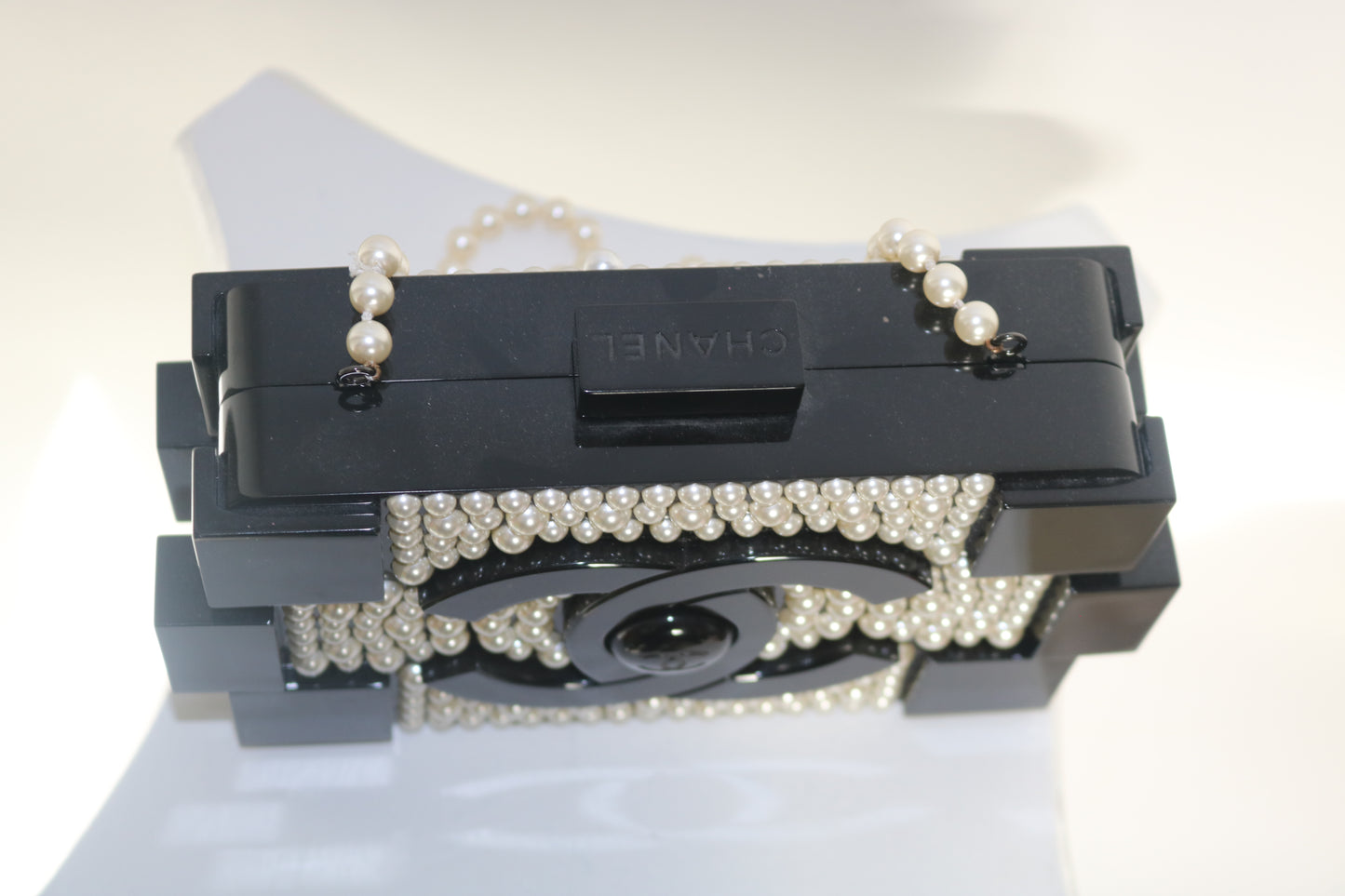 Chanel Pearl lego clutch