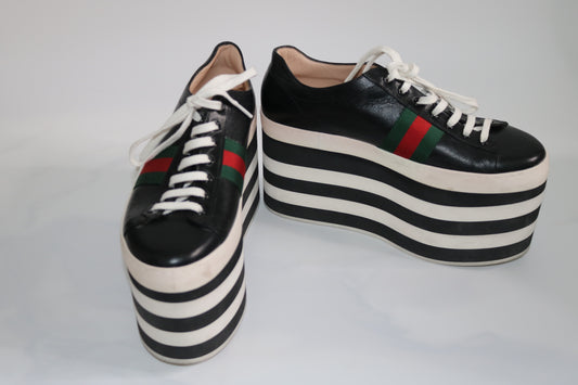 Gucci platform tennis shoes