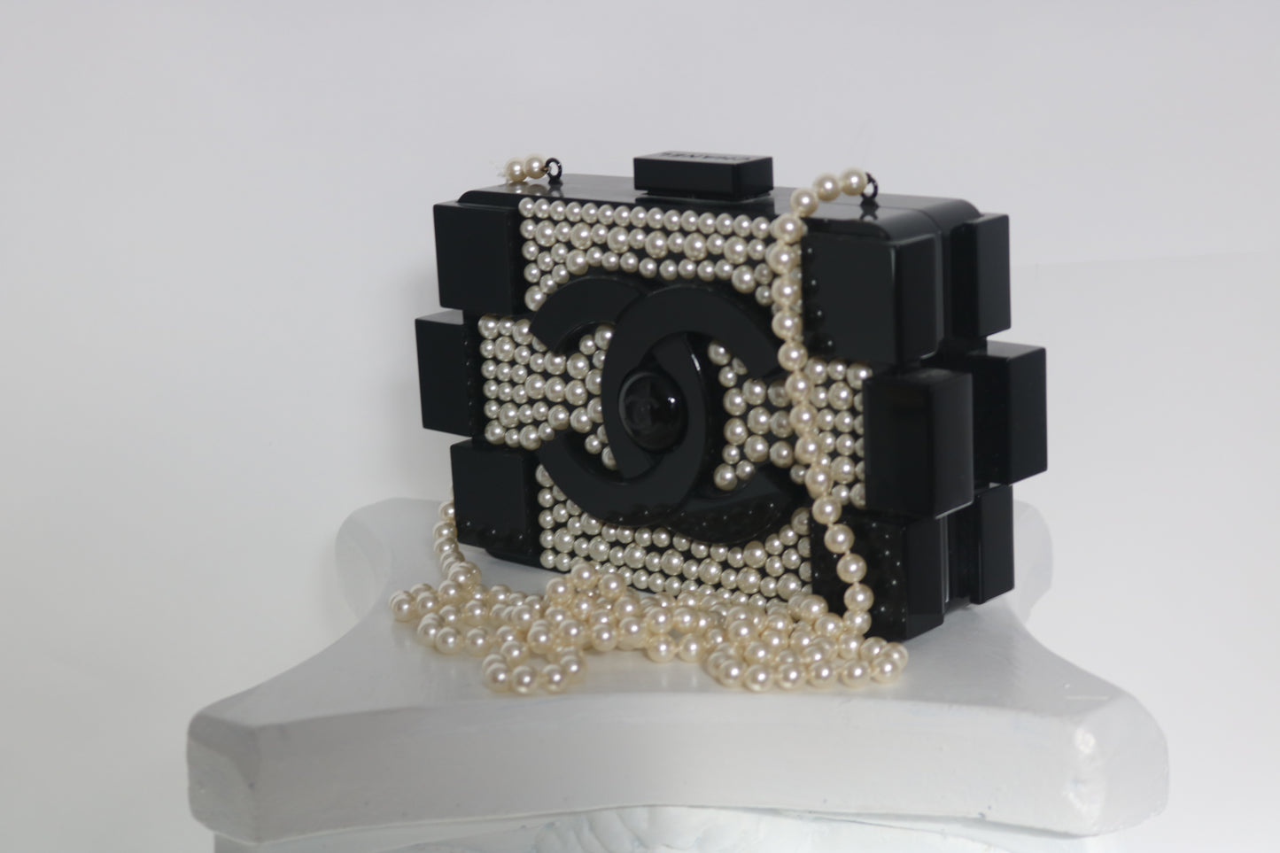 Chanel Pearl lego clutch