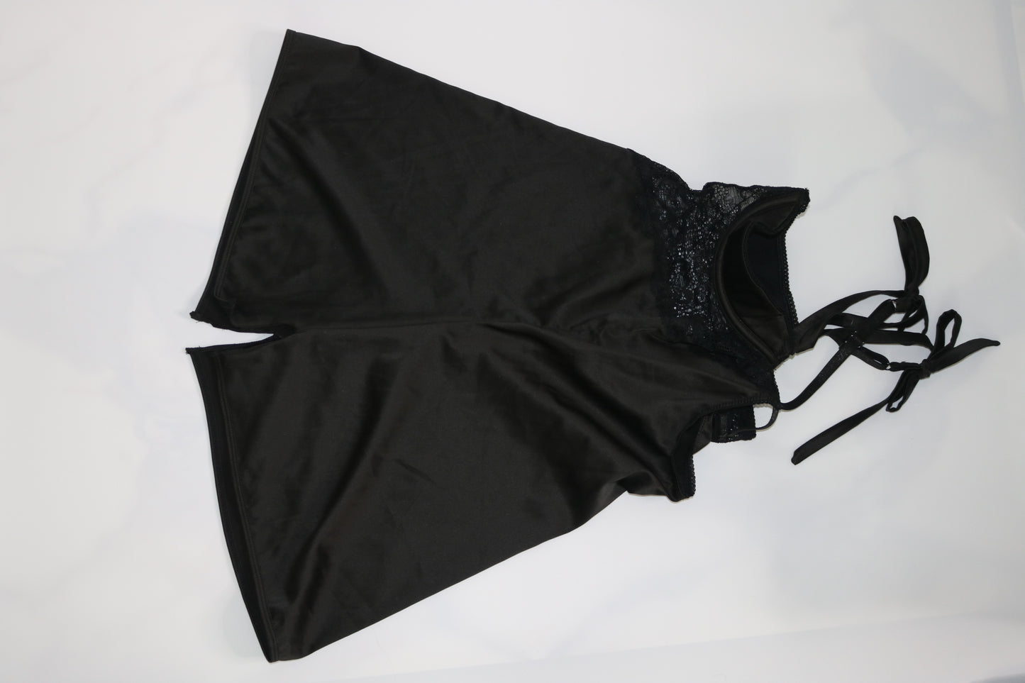 Fredricks Of Hollywood black nighty with sude splits